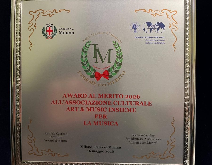 Award al Merito 2026 per la Musica